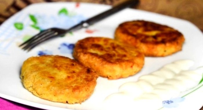 Картофельные котлеты с геркулесом