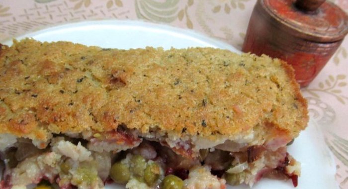 Запеканка из ветчины и картофеля