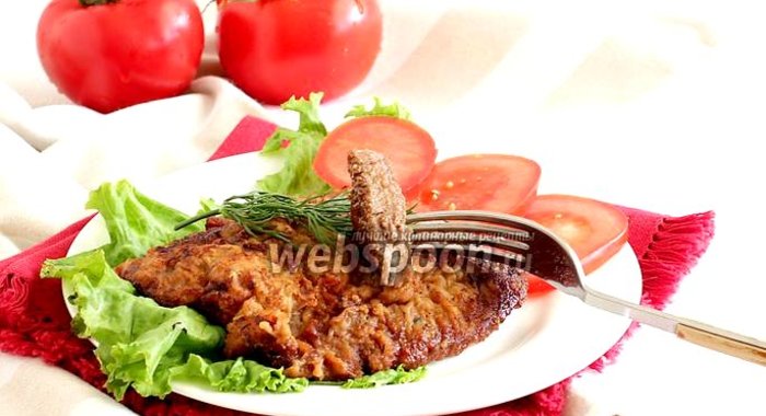 Отбивные из говядины в соево-луковом маринаде