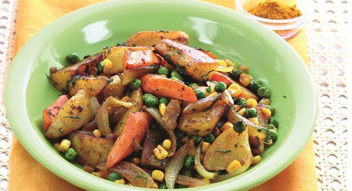 Быстрое овощное рагу с Гараммасала