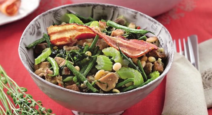 Рагу из индейки с белой фасолью