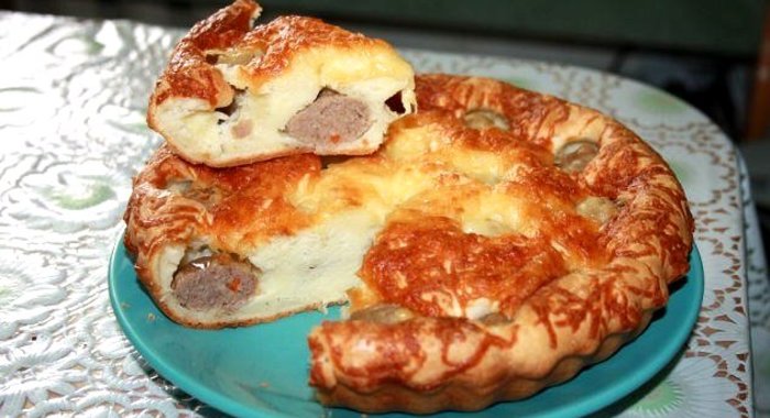 Пирог из фрикаделек