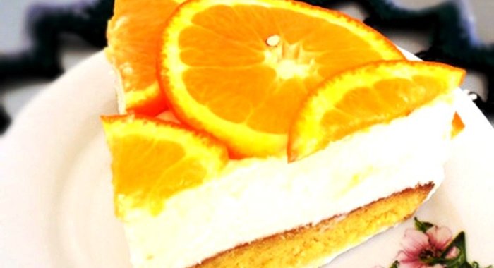 Торт с апельсинами и йогуртом