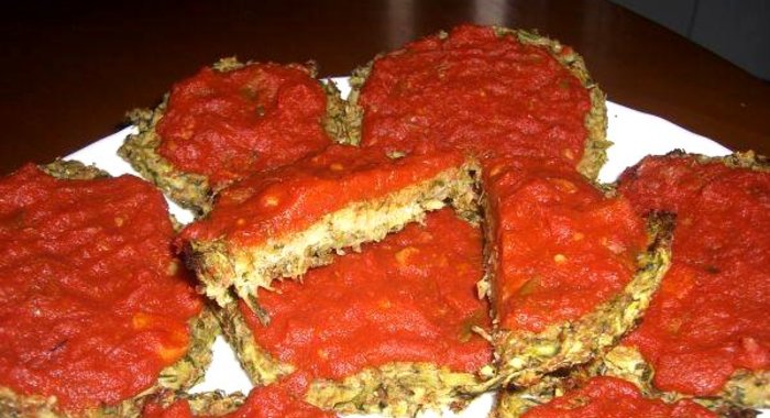 Оладьи из цукини с творожной начинкой