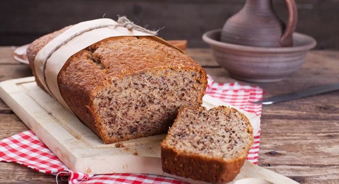 Банановый кекс с грецкими орехами