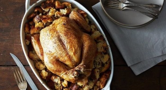 Курица с хлебом