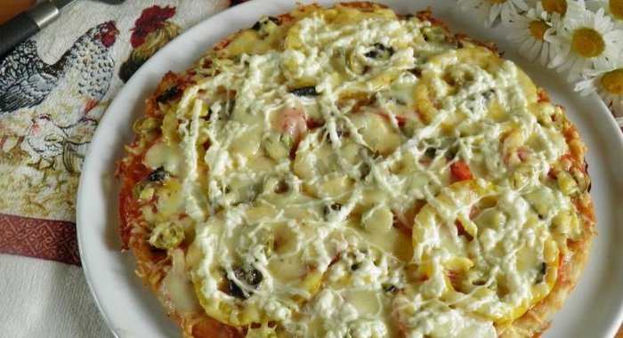 Пицца без дрожжей на молоке