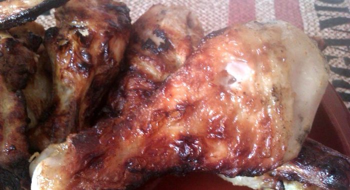 Пикантный шашлык из курицы