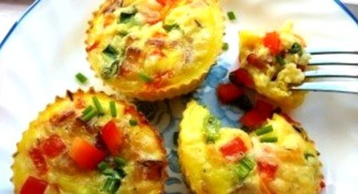 Омлетные маффины в микроволновке