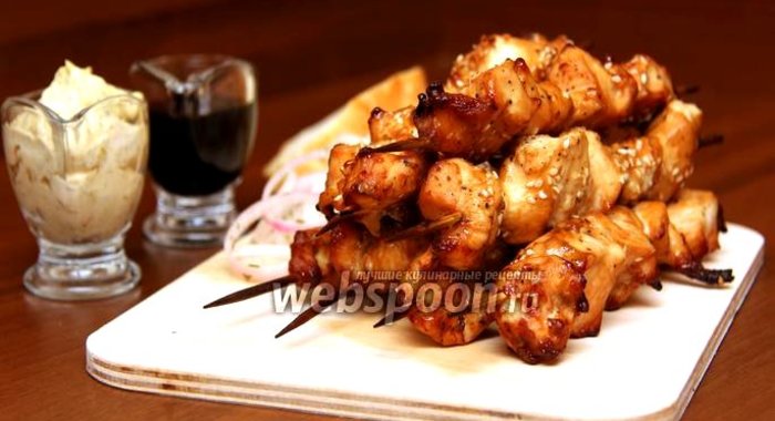 Шашлык из филе курицы в духовке