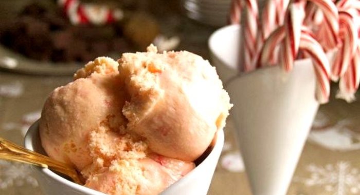 Рождественское мороженое с перечной мятой