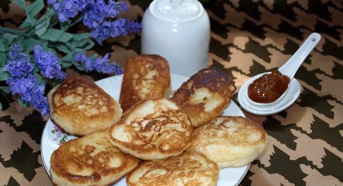 Дрожжевые оладьи постные