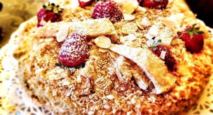 Торт «Наполеон» классический из готового теста