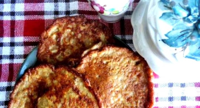 Печеночные оладьи с сыром