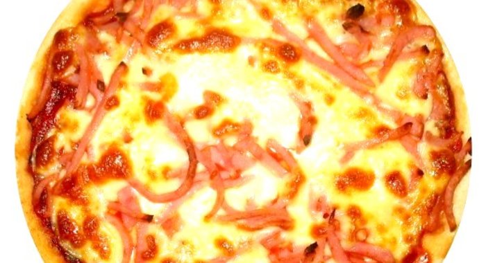 Пицца с колбасой и сыром