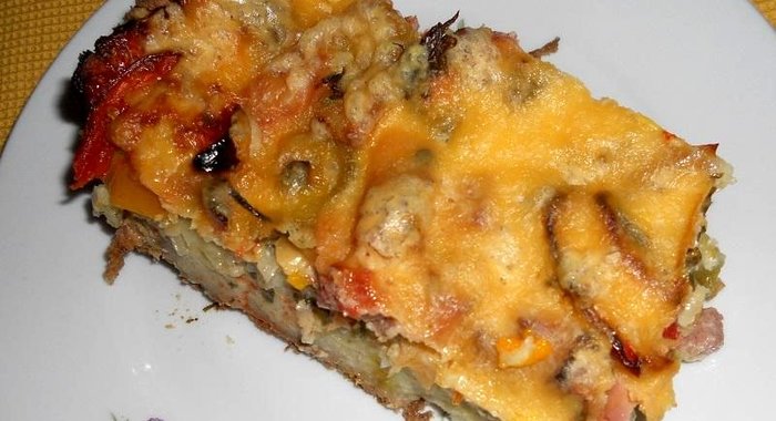 Пицца на кабачковой подушке