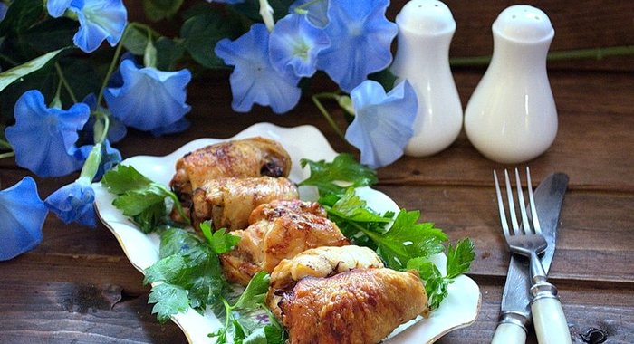 Куриные рулетики с грибами