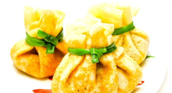 Фаршированные блинчики «Мешочки»