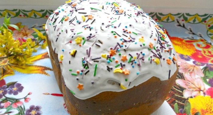 Кекс-кулич на топленом молоке в хлебопечке