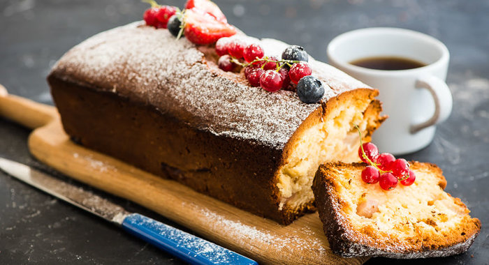 Творожный кекс с грушей