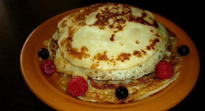 Блины из кислого молока без яиц