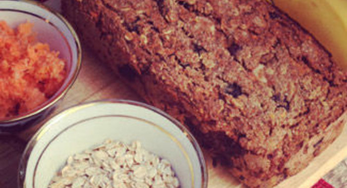 Овсяно-банановый кекс-коврижка без муки и сахара