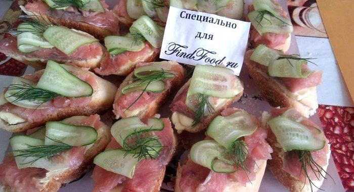Бутерброды с соленой горбушей