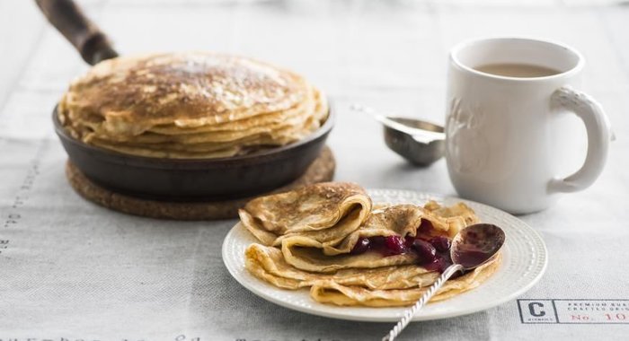 Заварные блины на кефире