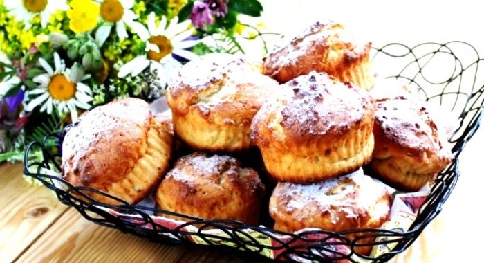 Творожные кексики в силиконовых формочках