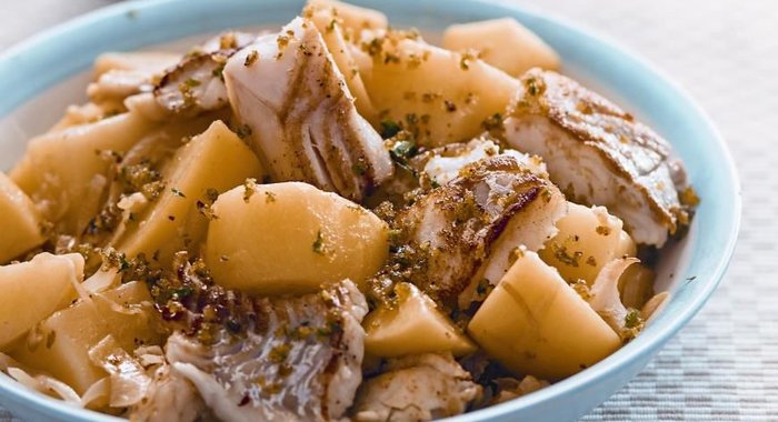 Рагу из картофеля с треской