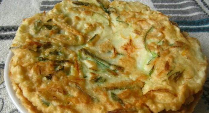Корейские блины с зеленым луком