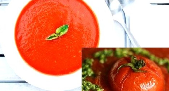 Суп-пюре томатный (La sopa-puré el Tomate)