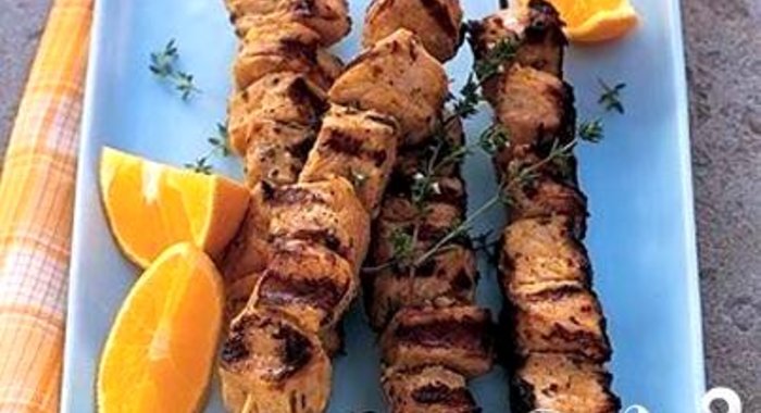 Шашлык из свинины с апельсинами и тимьяном