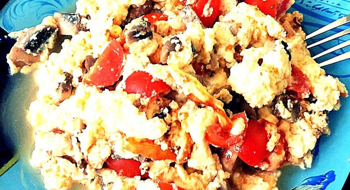 Французский омлет с грибами