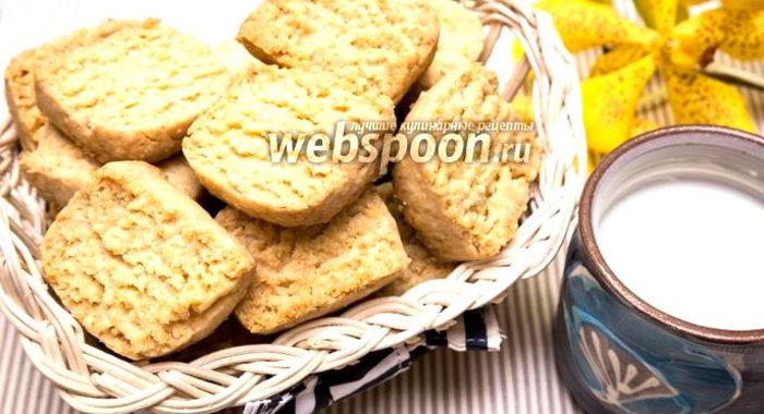 Песочное печенье с кокосовой стружкой