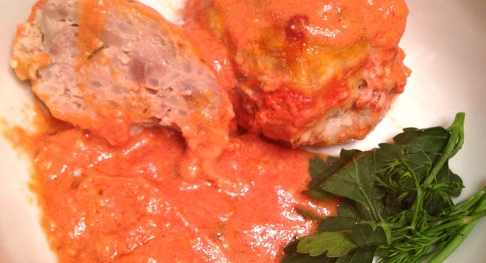 Ежики из свиного и говяжьего фарша