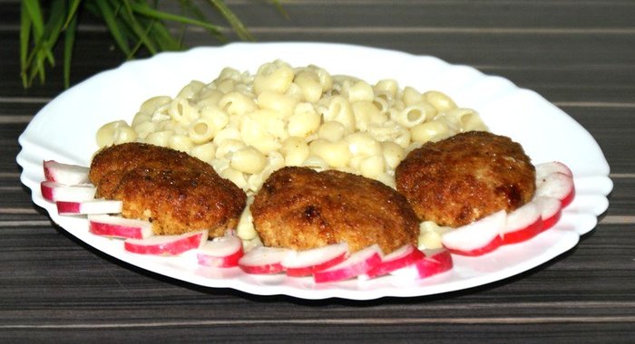 котлеты с овсяной кашей