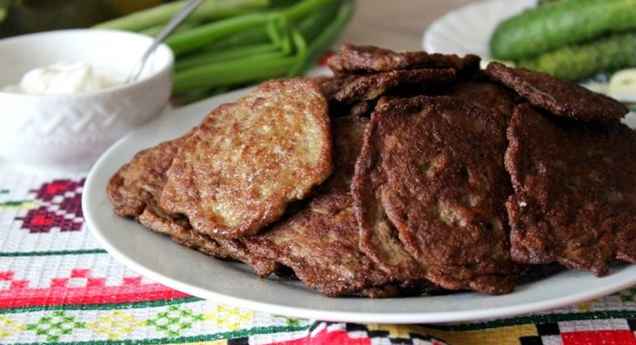 Печеночные оладьи с манкой и рисом