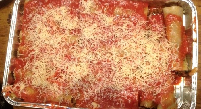 Каннелони с котлетным фаршем