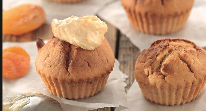 Абрикосовые кексы со сливочным кремом