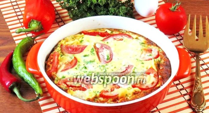 Омлет с рыбой в духовке