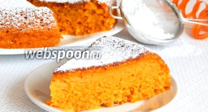 Морковный бисквитный пирог в мультиварке