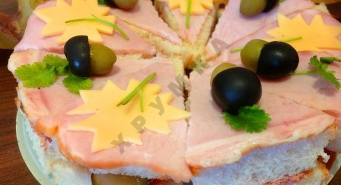 Бутербродный торт