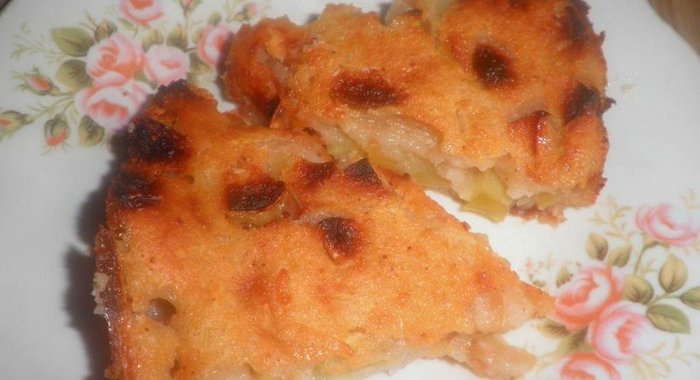 Творожно-рисовая запеканка с яблоками