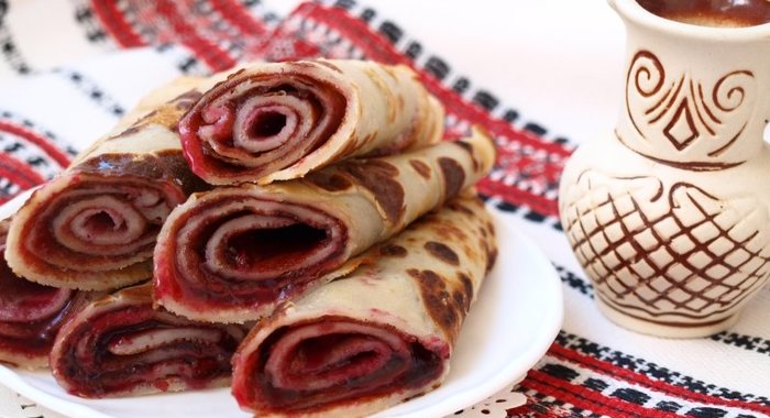 Заварные блины на сгущённом молоке