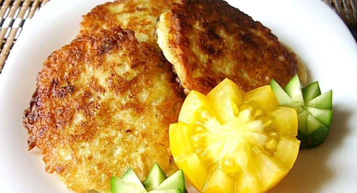 Оладьи из кабачков с фаршем