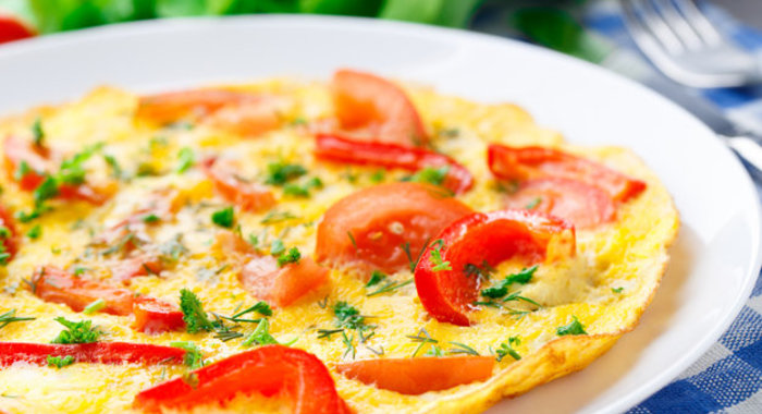 Омлет с перцем