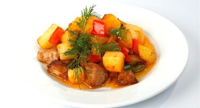 Овощное рагу с зеленым перцем