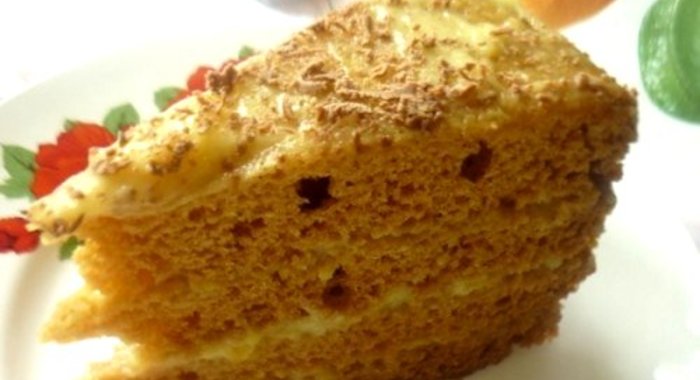 Торт Рыжик в мультиварке