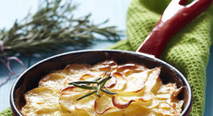 Картофельный гратен с белым вином